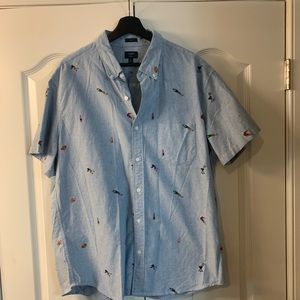 J. Crew Short Sleeve Football Button Down